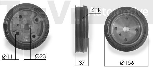 TREVI AUTOMOTIVE Rihmaratas,väntvõll PC1159